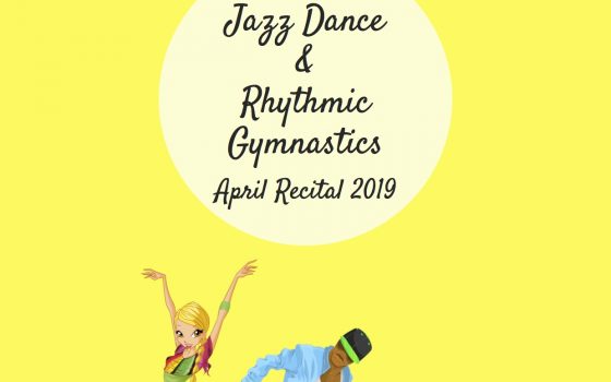 Πρόγραμμα παράστασης Jazz Dance & Rhythmic Gymnastics April 2019